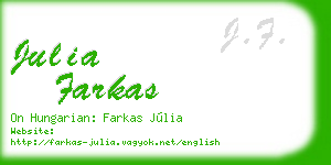 julia farkas business card