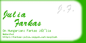julia farkas business card
